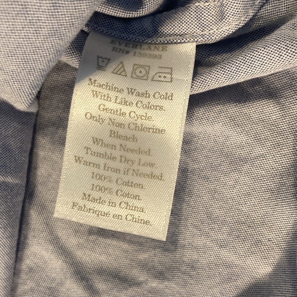 Everlane Womens Short Sleeve Soft Blue Kaftan Popover Blouse Size 8 - Picture 2 of 11